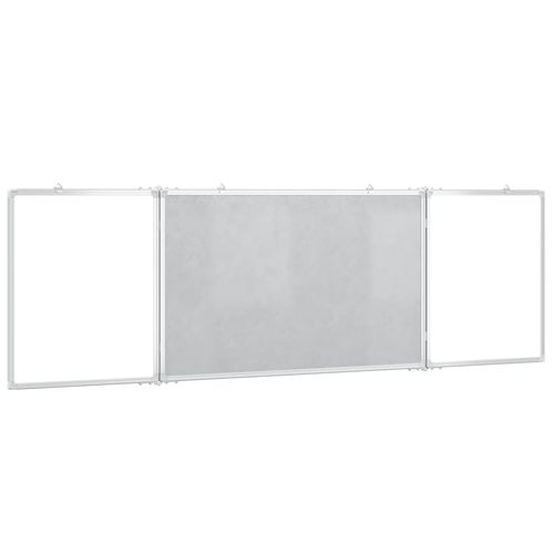 vidaXL Magnetic Whiteboard Foldable 160x40x1.7 cm Aluminium - Whiteboard from vidaXL