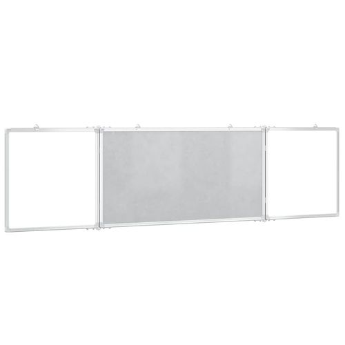 vidaXL Magnetic Whiteboard Foldable 160x40x1.7 cm Aluminium - Whiteboard from vidaXL