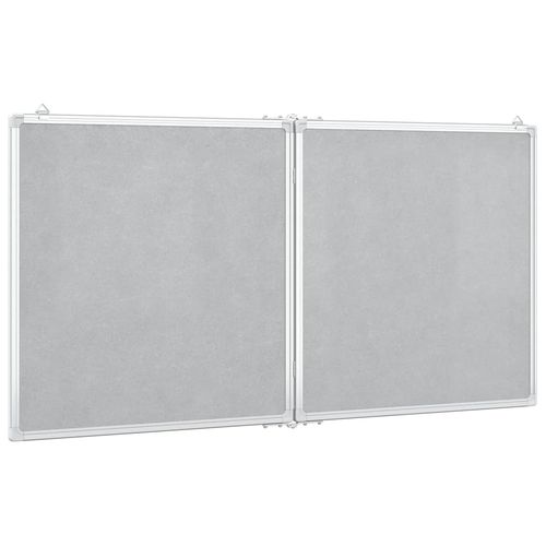 vidaXL Magnetic Whiteboard Foldable 80x80x1.7 cm Aluminium - Whiteboard from vidaXL