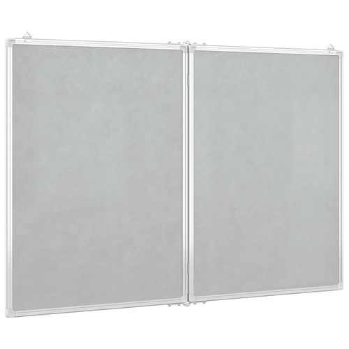 vidaXL Magnetic Whiteboard Foldable 80x80x1.7 cm Aluminium - Whiteboard from vidaXL