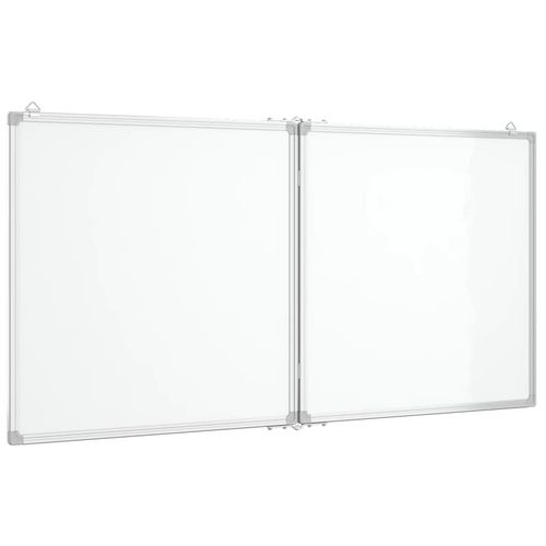 vidaXL Magnetic Whiteboard Foldable 80x80x1.7 cm Aluminium - Whiteboard from vidaXL