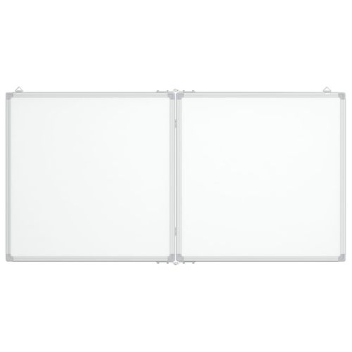 vidaXL Magnetic Whiteboard Foldable 80x80x1.7 cm Aluminium - Whiteboard from vidaXL