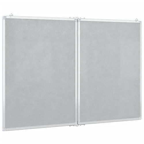 vidaXL Magnetic Whiteboard Foldable 80x80x1.7 cm Aluminium - Whiteboard from vidaXL
