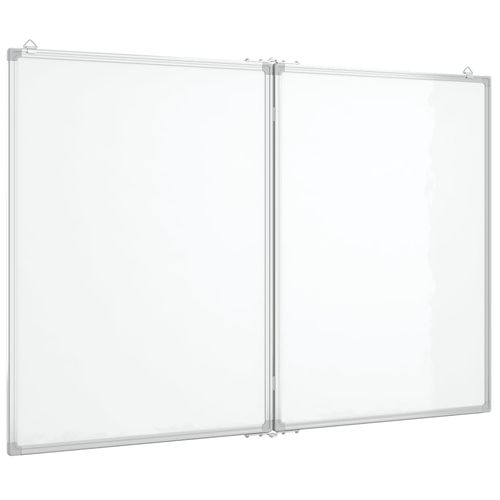 vidaXL Magnetic Whiteboard Foldable 80x80x1.7 cm Aluminium - Whiteboard from vidaXL
