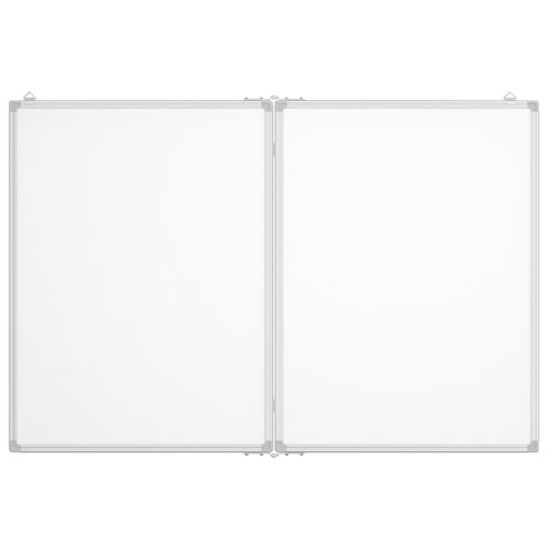 vidaXL Magnetic Whiteboard Foldable 80x80x1.7 cm Aluminium - Whiteboard from vidaXL