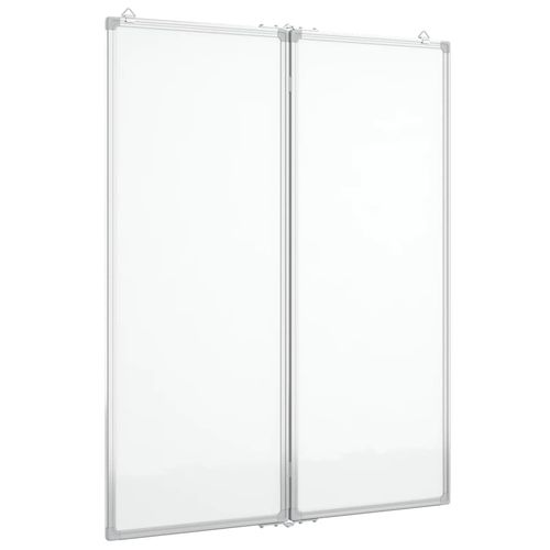 vidaXL Magnetic Whiteboard Foldable 80x80x1.7 cm Aluminium - Whiteboard from vidaXL