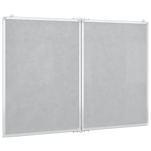 vidaXL Magnetic Whiteboard Foldable 80x80x1.7 cm Aluminium - Whiteboard from vidaXL