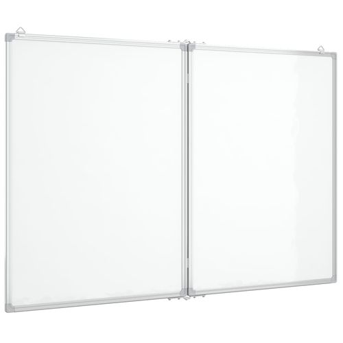 vidaXL Magnetic Whiteboard Foldable 80x80x1.7 cm Aluminium - Whiteboard from vidaXL