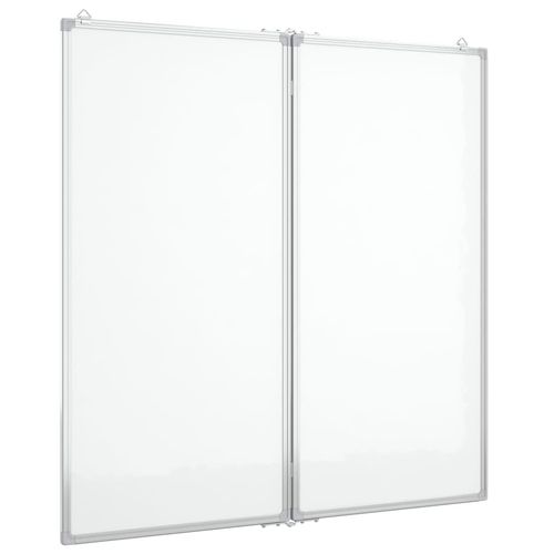 vidaXL Magnetic Whiteboard Foldable 80x80x1.7 cm Aluminium - Whiteboard from vidaXL
