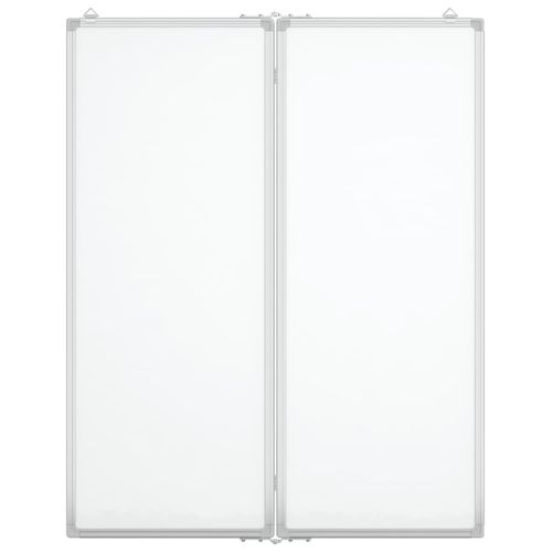 vidaXL Magnetic Whiteboard Foldable 80x80x1.7 cm Aluminium - Whiteboard from vidaXL