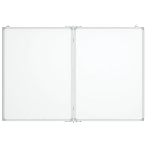 vidaXL Magnetic Whiteboard Foldable 80x80x1.7 cm Aluminium - Whiteboard from vidaXL