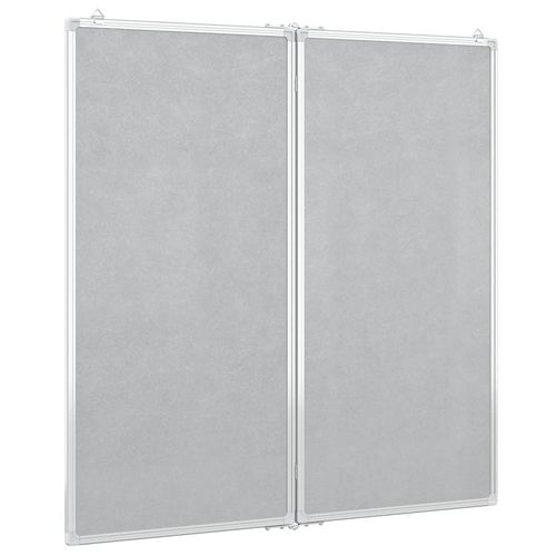 vidaXL Magnetic Whiteboard Foldable 80x80x1.7 cm Aluminium - Whiteboard from vidaXL