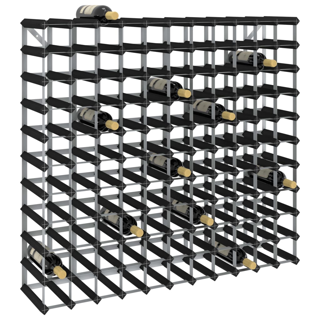 vidaXL Wine Rack for 12 Bottles Black Solid Pine Wood - Wine Rack from vidaXL