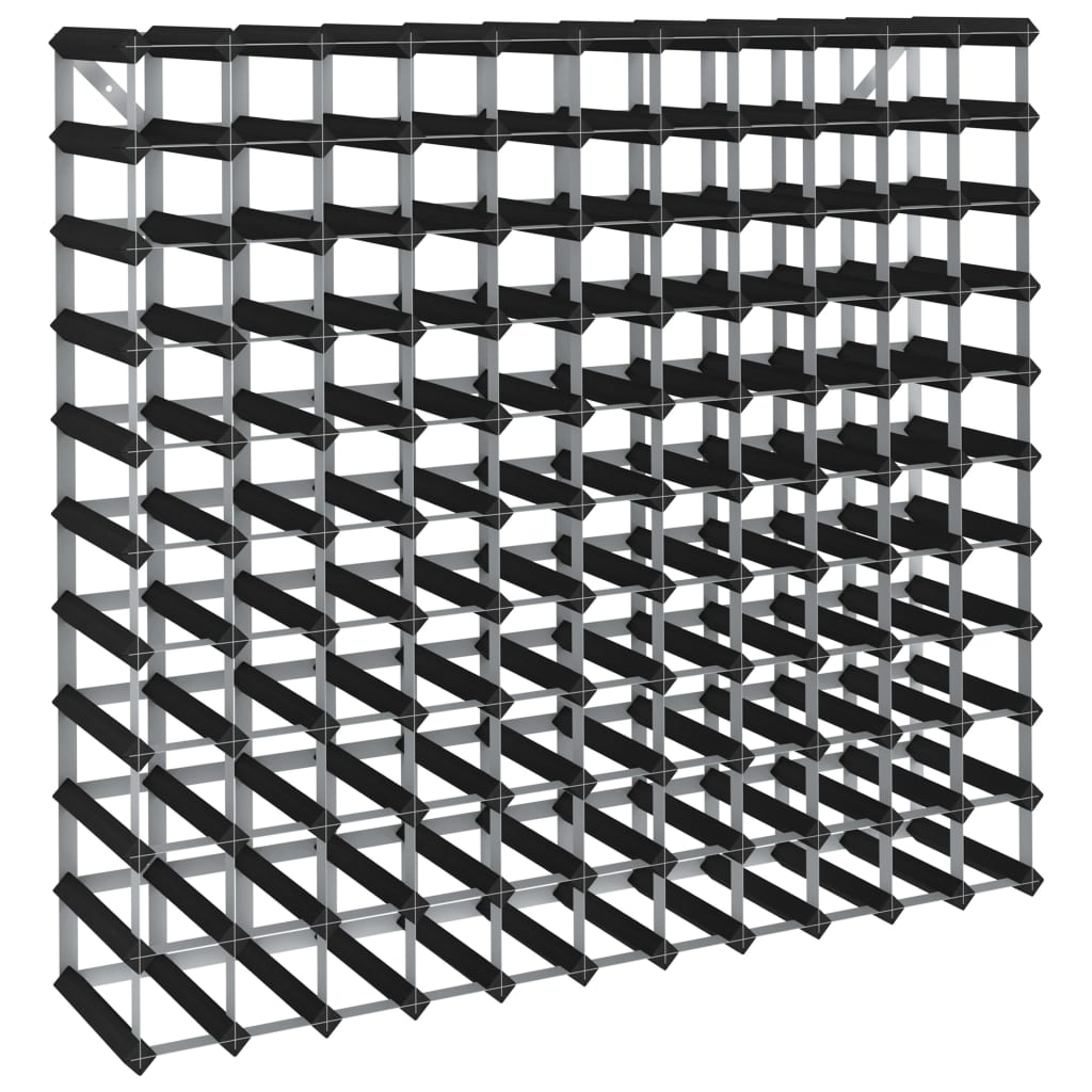 vidaXL Wine Rack for 12 Bottles Black Solid Pine Wood - Wine Rack from vidaXL