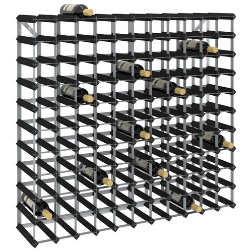 vidaXL Wine Rack for 12 Bottles Black Solid Pine Wood - Wine Rack from vidaXL