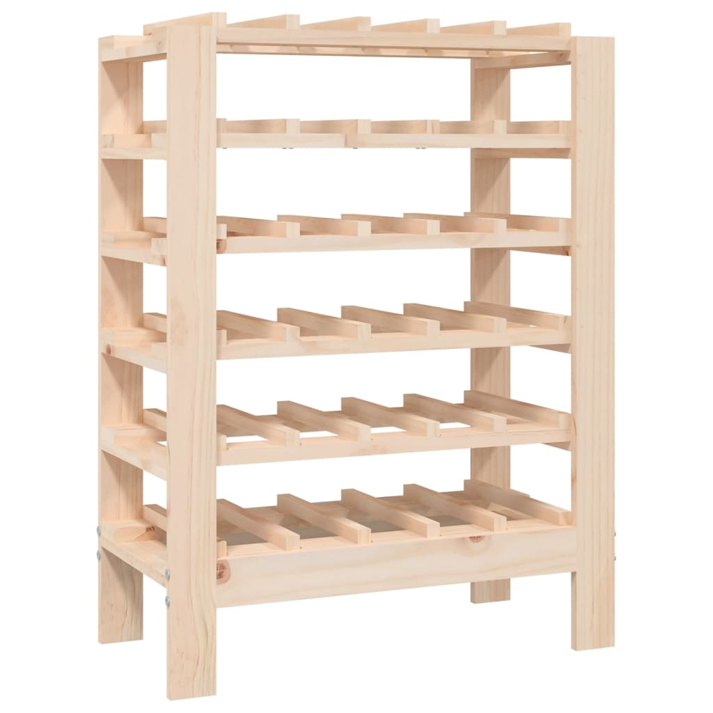 vidaXL Wine Rack 109.5x30x107.5 cm Solid Wood Pine - Wine Rack from vidaXL