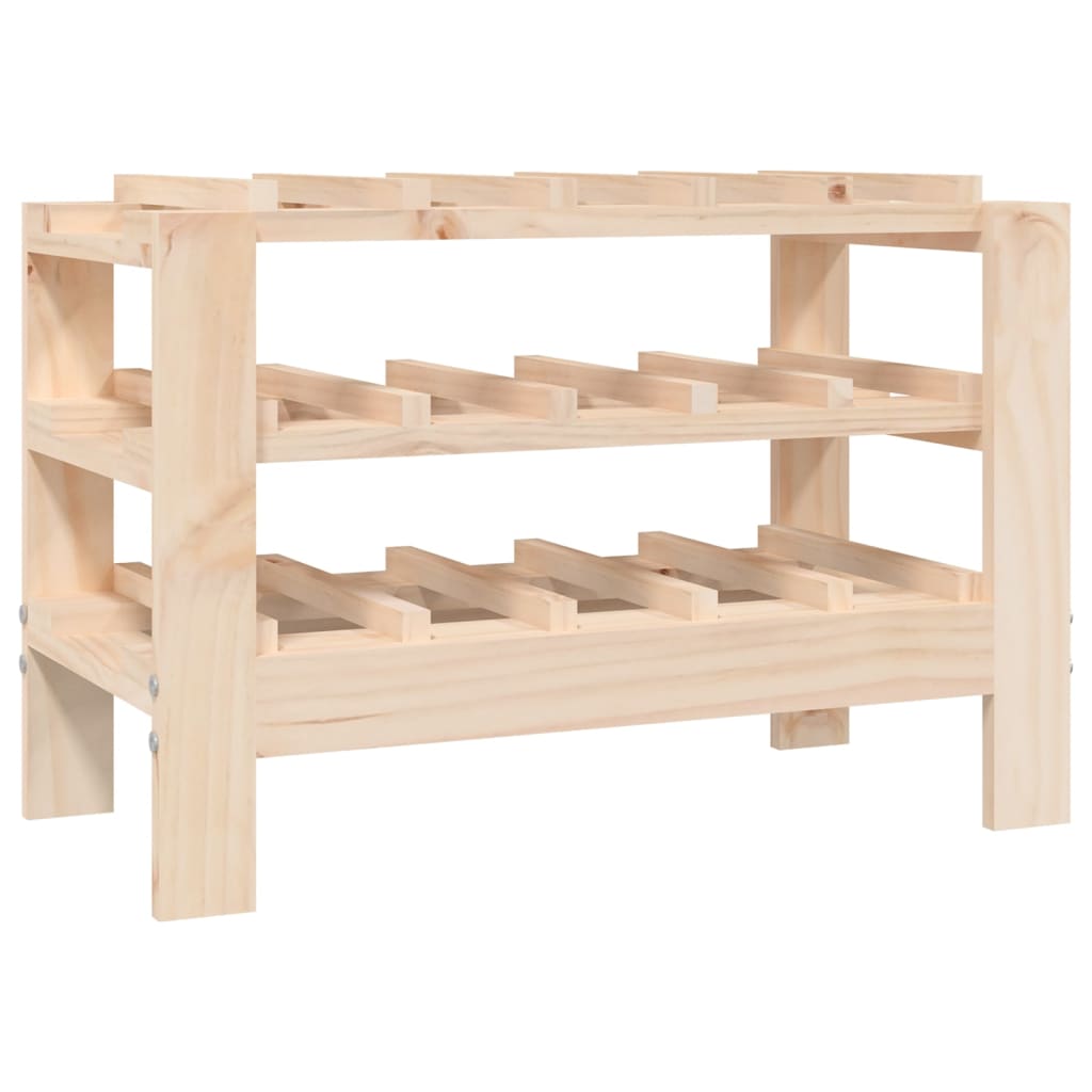 vidaXL Wine Rack 109.5x30x107.5 cm Solid Wood Pine - Wine Rack from vidaXL