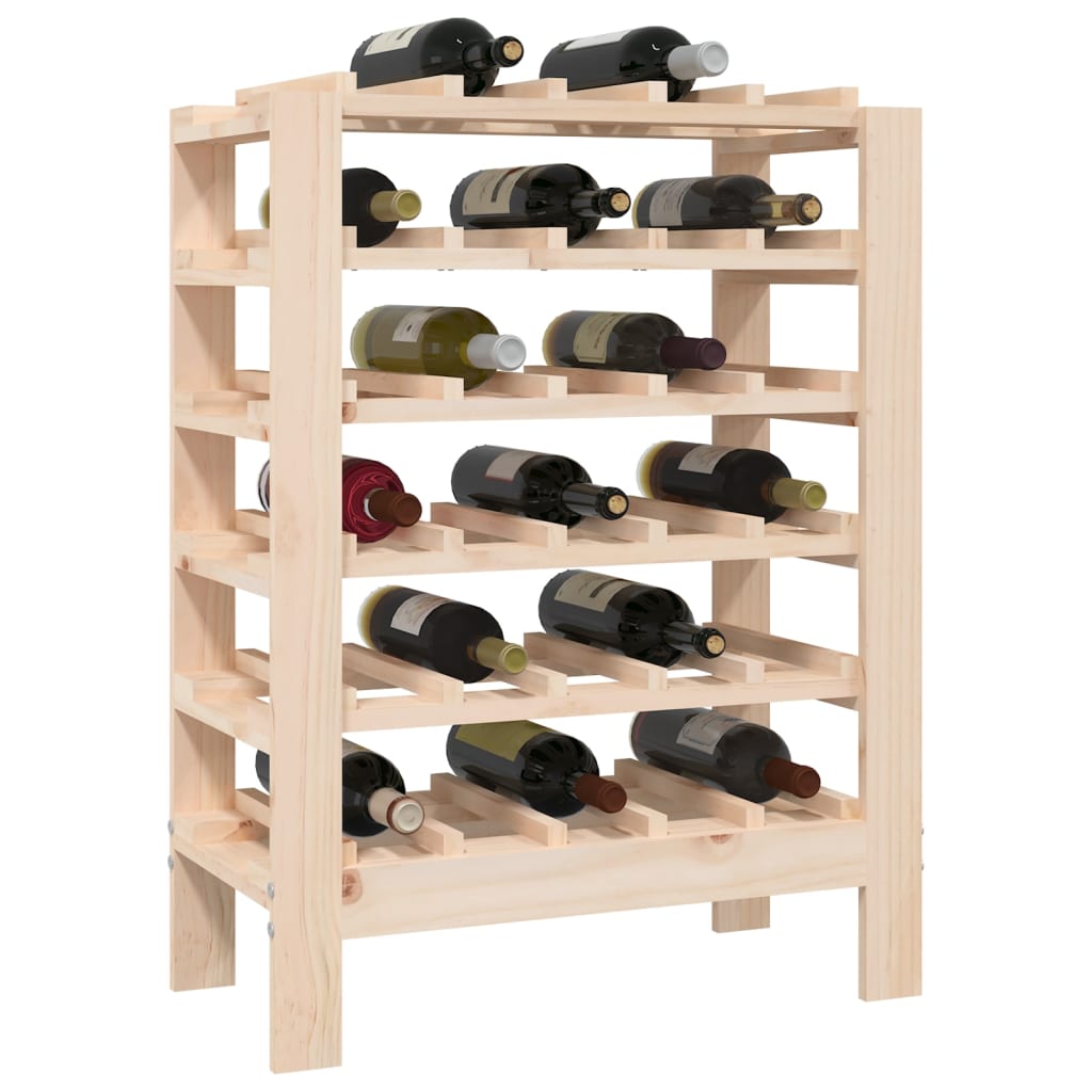 vidaXL Wine Rack 109.5x30x107.5 cm Solid Wood Pine - Wine Rack from vidaXL