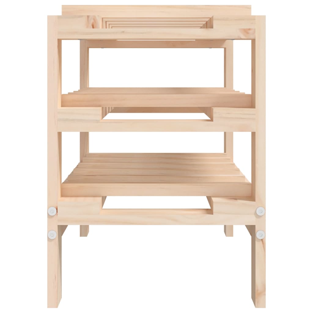 vidaXL Wine Rack 109.5x30x107.5 cm Solid Wood Pine - Wine Rack from vidaXL