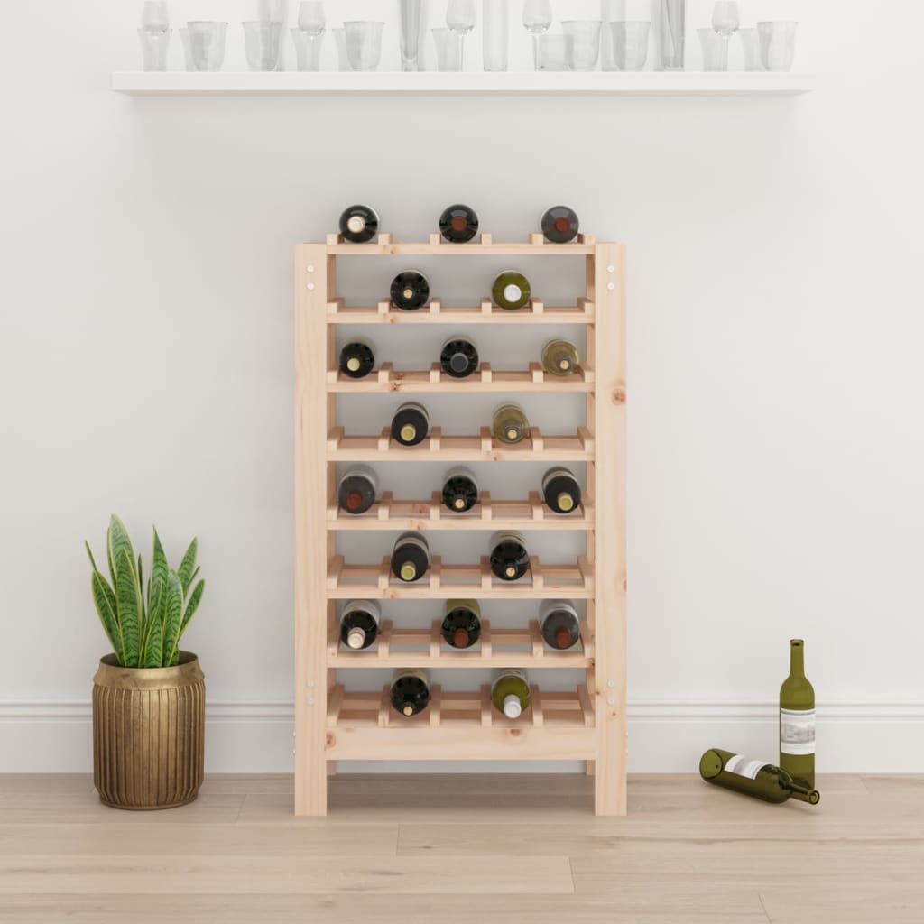 vidaXL Wine Rack 109.5x30x107.5 cm Solid Wood Pine - Wine Rack from vidaXL