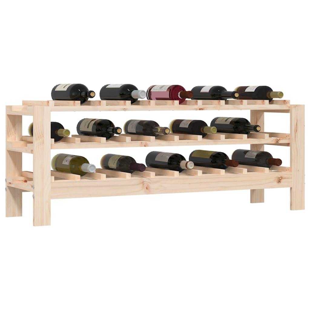 vidaXL Wine Rack 109.5x30x107.5 cm Solid Wood Pine - Wine Rack from vidaXL