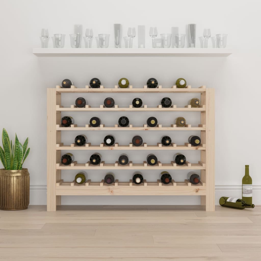 vidaXL Wine Rack 109.5x30x107.5 cm Solid Wood Pine - Wine Rack from vidaXL