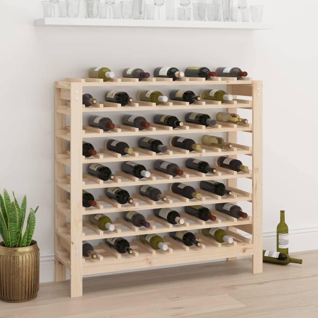 vidaXL Wine Rack 109.5x30x107.5 cm Solid Wood Pine - Wine Rack from vidaXL