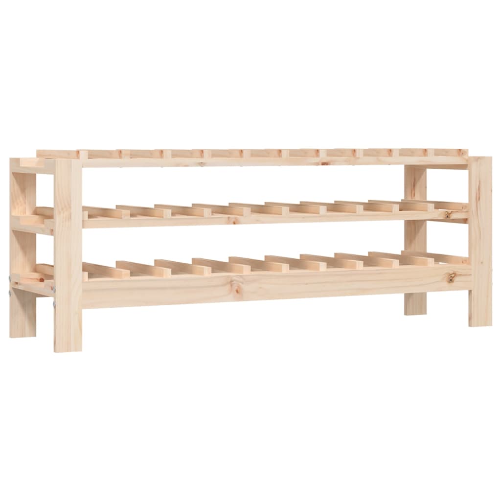 vidaXL Wine Rack 109.5x30x107.5 cm Solid Wood Pine - Wine Rack from vidaXL