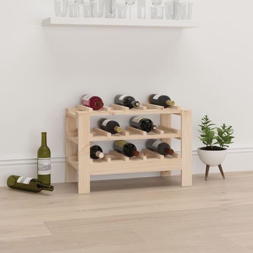 vidaXL Wine Rack 109.5x30x107.5 cm Solid Wood Pine - Wine Rack from vidaXL