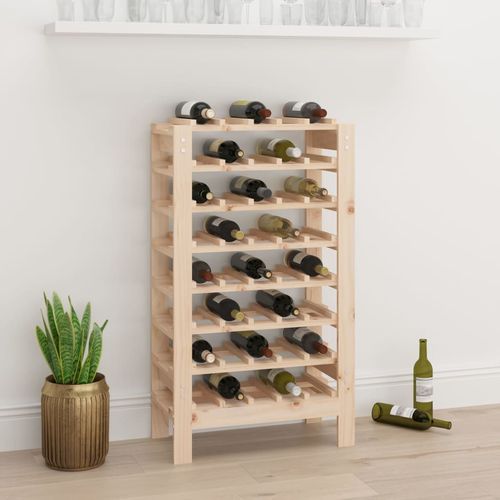 vidaXL Wine Rack 109.5x30x107.5 cm Solid Wood Pine - Wine Rack from vidaXL