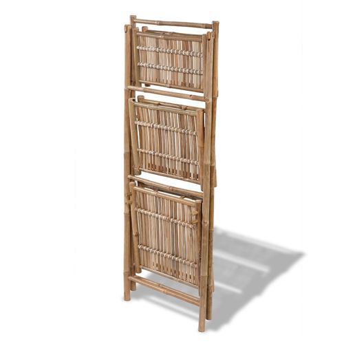 3-Tier Folding Bamboo Plant Rack - Wine Rack from vidaXL