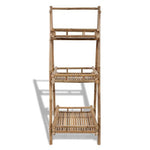 3-Tier Folding Bamboo Plant Rack - Wine Rack from vidaXL