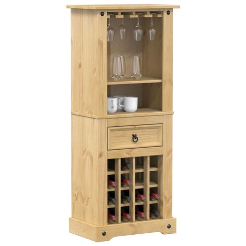vidaXL Wine Rack Corona 56x35x120 cm Solid Wood Pine - Wine Rack from vidaXL