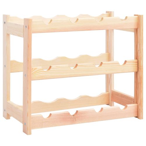 Wine Rack for 12 Bottles Pinewood - Wine Rack from vidaXL