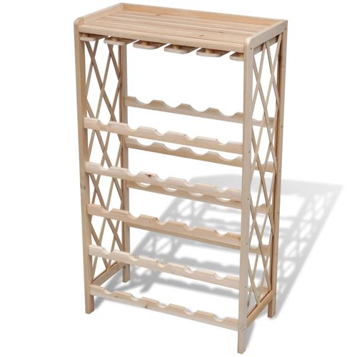 Wine Rack for 25 Bottles Solid Fir Wood - Wine Rack from vidaXL