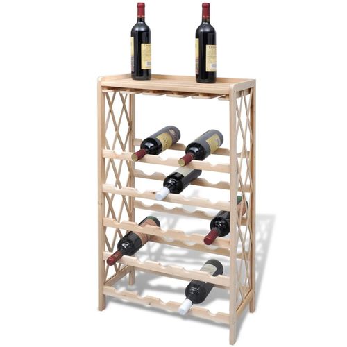 Wine Rack for 25 Bottles Solid Fir Wood - Wine Rack from vidaXL