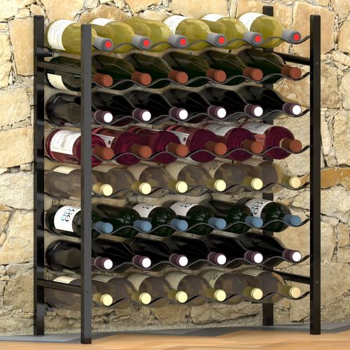 Wine Rack for 48 Bottles Black Metal - Wine Rack from vidaXL