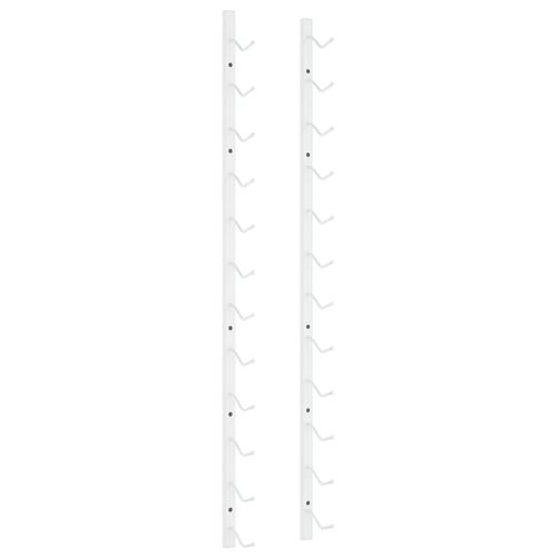 vidaXL Wall Mounted Wine Rack for 12 Bottles White Iron - Wine Rack from vidaXL