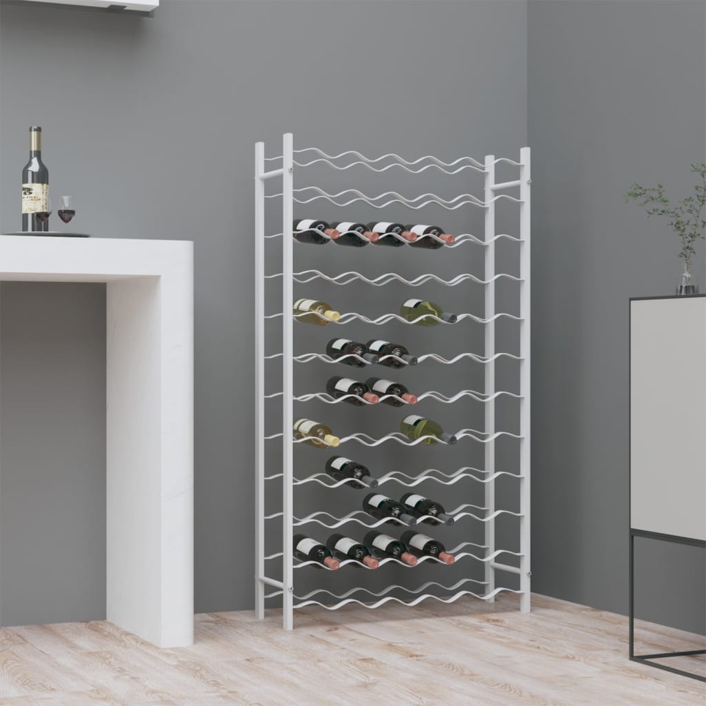 vidaXL Wine Rack for 48 Bottles White Metal - Wine Rack from vidaXL