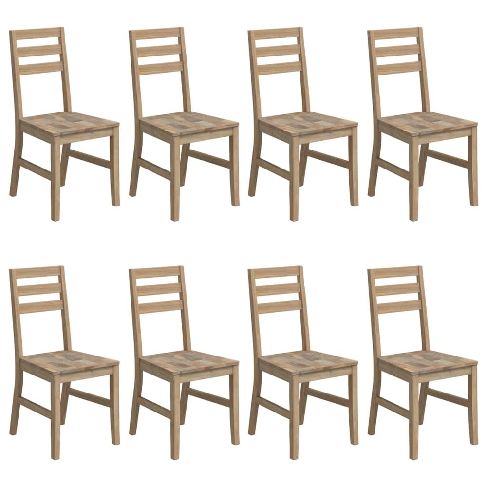 Dining Chairs 8 pcs vidaXL Solid Wood Acacia - Wooden Chairs from vidaXL