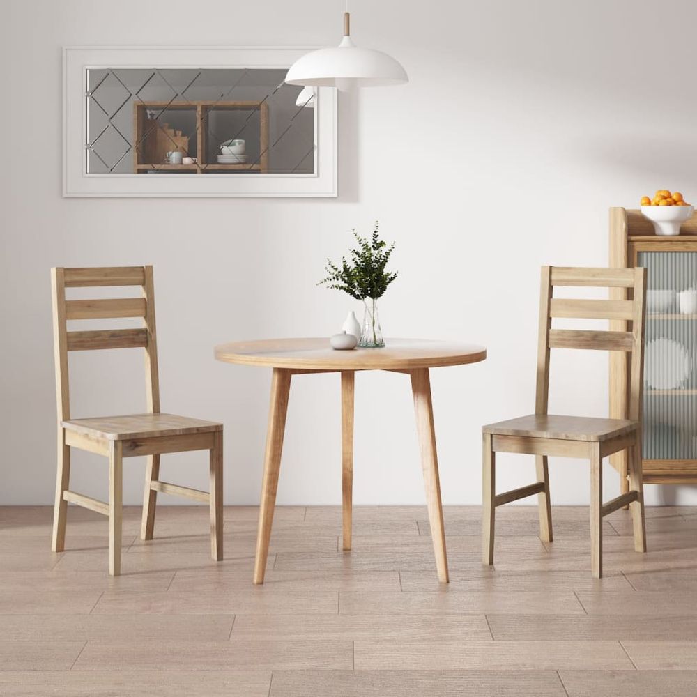 Dining Chairs 8 pcs vidaXL Solid Wood Acacia - Wooden Chairs from vidaXL