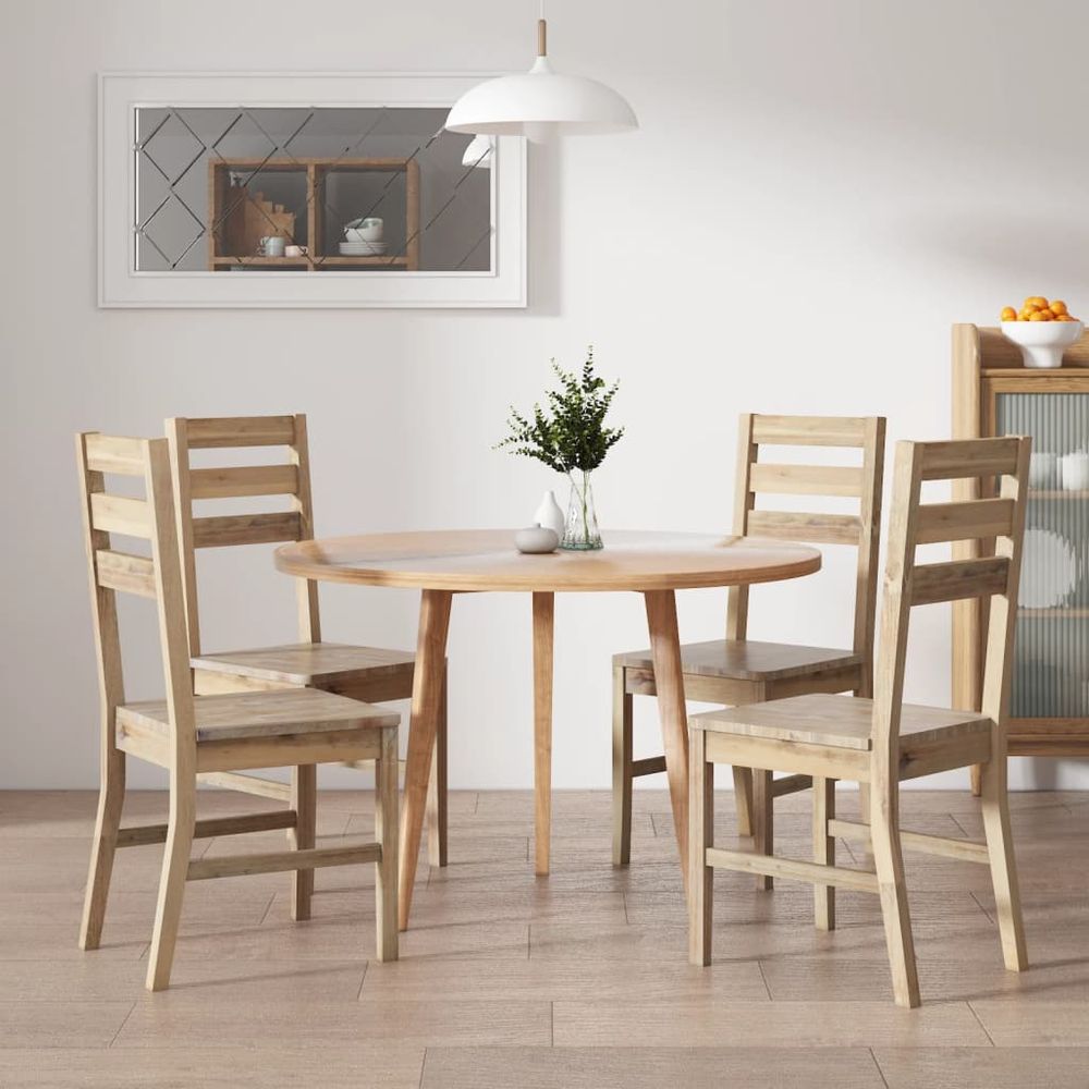 Dining Chairs 8 pcs vidaXL Solid Wood Acacia - Wooden Chairs from vidaXL