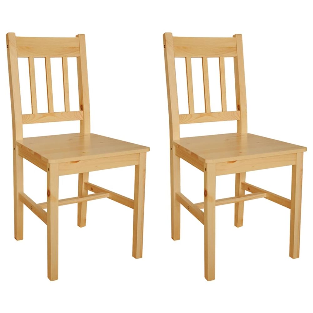 Dining Chairs 6 pcs vidaXL White Pinewood - Wooden Chairs from vidaXL