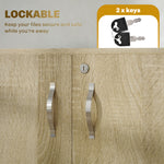 Vinsetto 2-Tier Locking Filing Cabinet Office Storage Cabinet - Filing Cabinet from Vinsetto