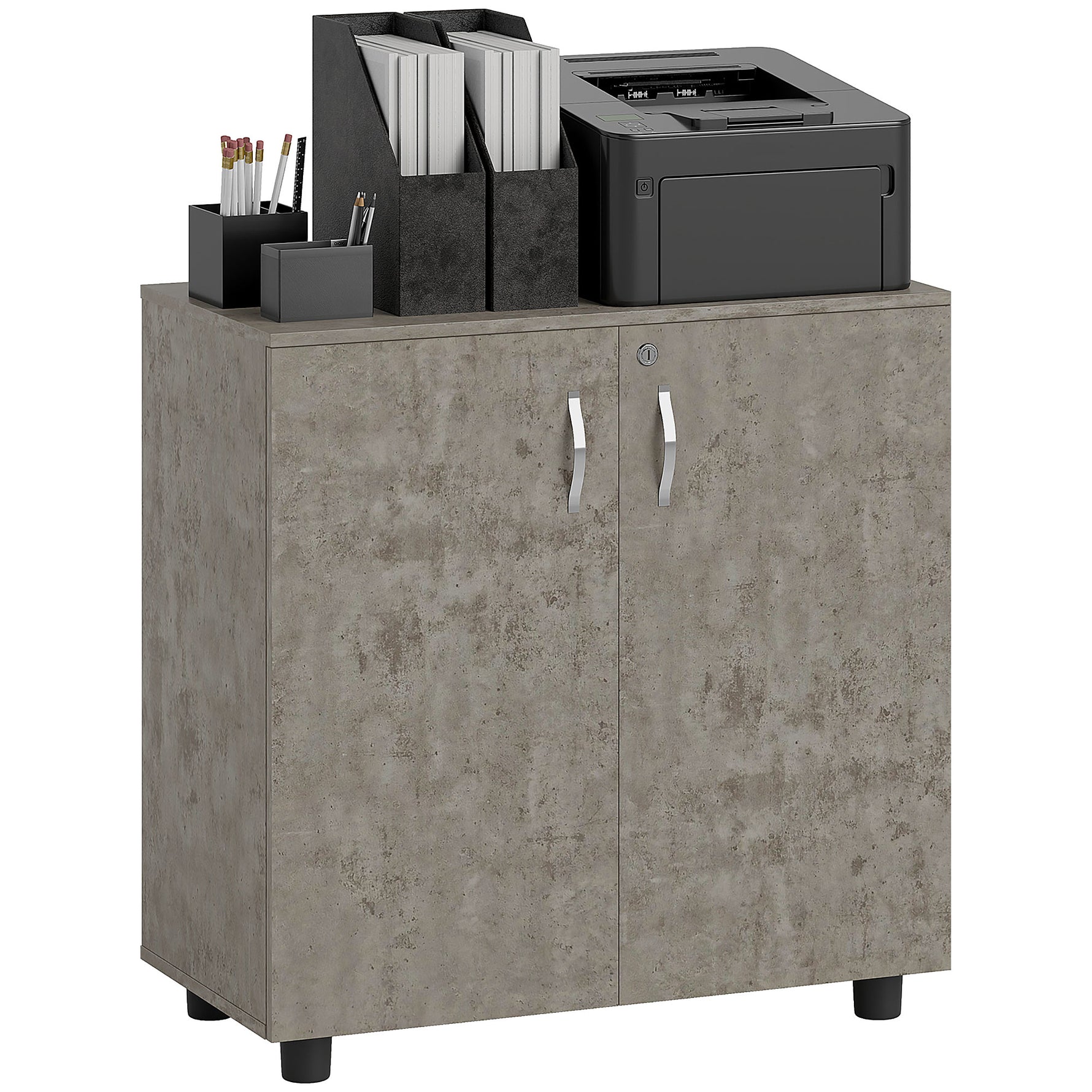 Vinsetto 2-Tier Locking Filing Cabinet Office Storage Cabinet - Filing Cabinet from Vinsetto