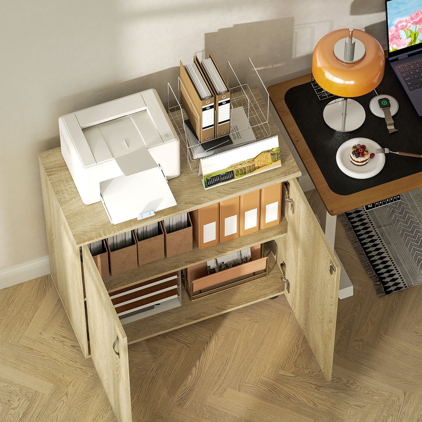 Vinsetto 2-Tier Locking Filing Cabinet Office Storage Cabinet - Filing Cabinet from Vinsetto