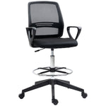 Drafting Chair Tall Office Chair with Adjustable Height and Footrest - Office Chair from Vinsetto