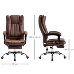 Executive Office Chair Computer Swivel Chair for Home with Arm, Footrest, Brown - Office Chair from Vinsetto