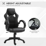 Executive Racing Swivel Gaming Office Chair PU Leather Computer Desk Chair Black - Office Chair from Vinsetto