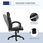 Executive Racing Swivel Gaming Office Chair PU Leather Computer Desk Chair Grey - Office Chair from Vinsetto